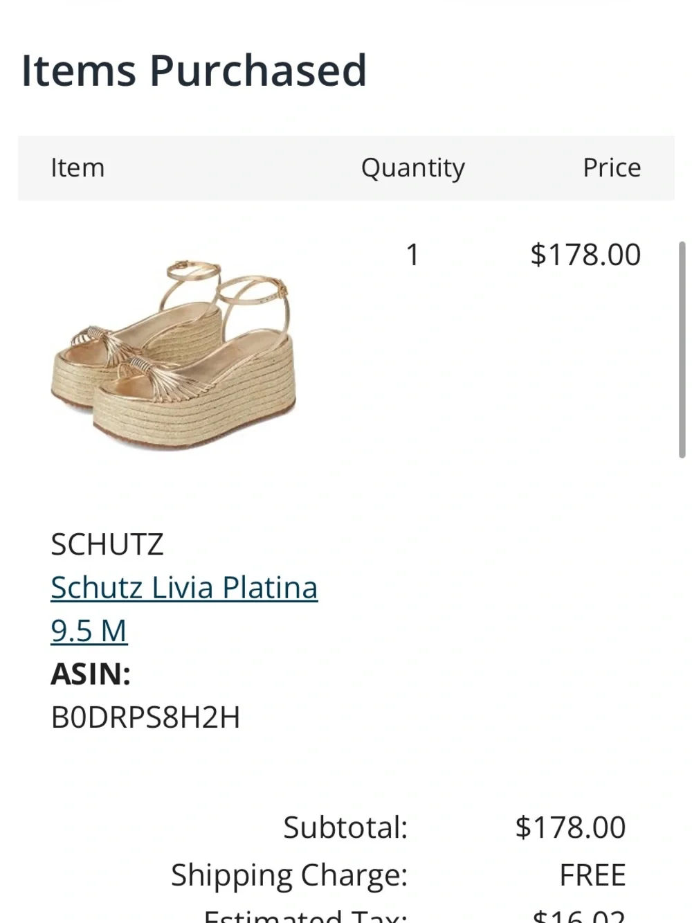 SCHUTZ Gold Braided Espadrille Platform Wedges